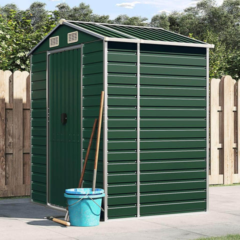 Light Grey Galvanised Steel Garden Shed for Stylish and Durable