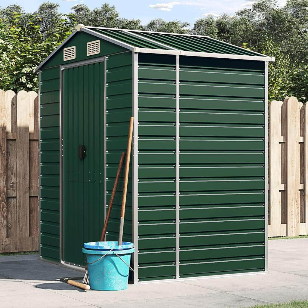Light Grey Galvanised Steel Garden Shed for Stylish and Durable