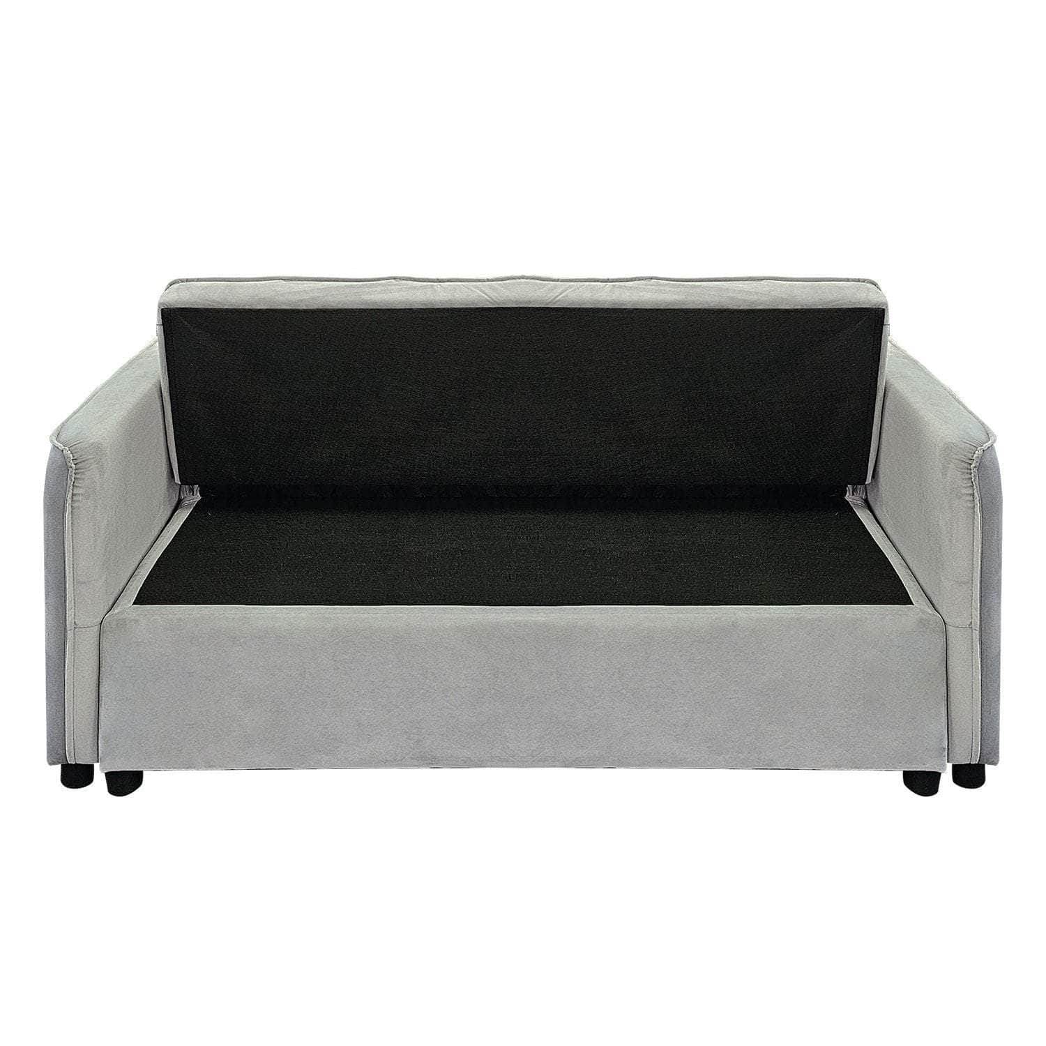 Light Grey Velvet Tufted Sofa Bed