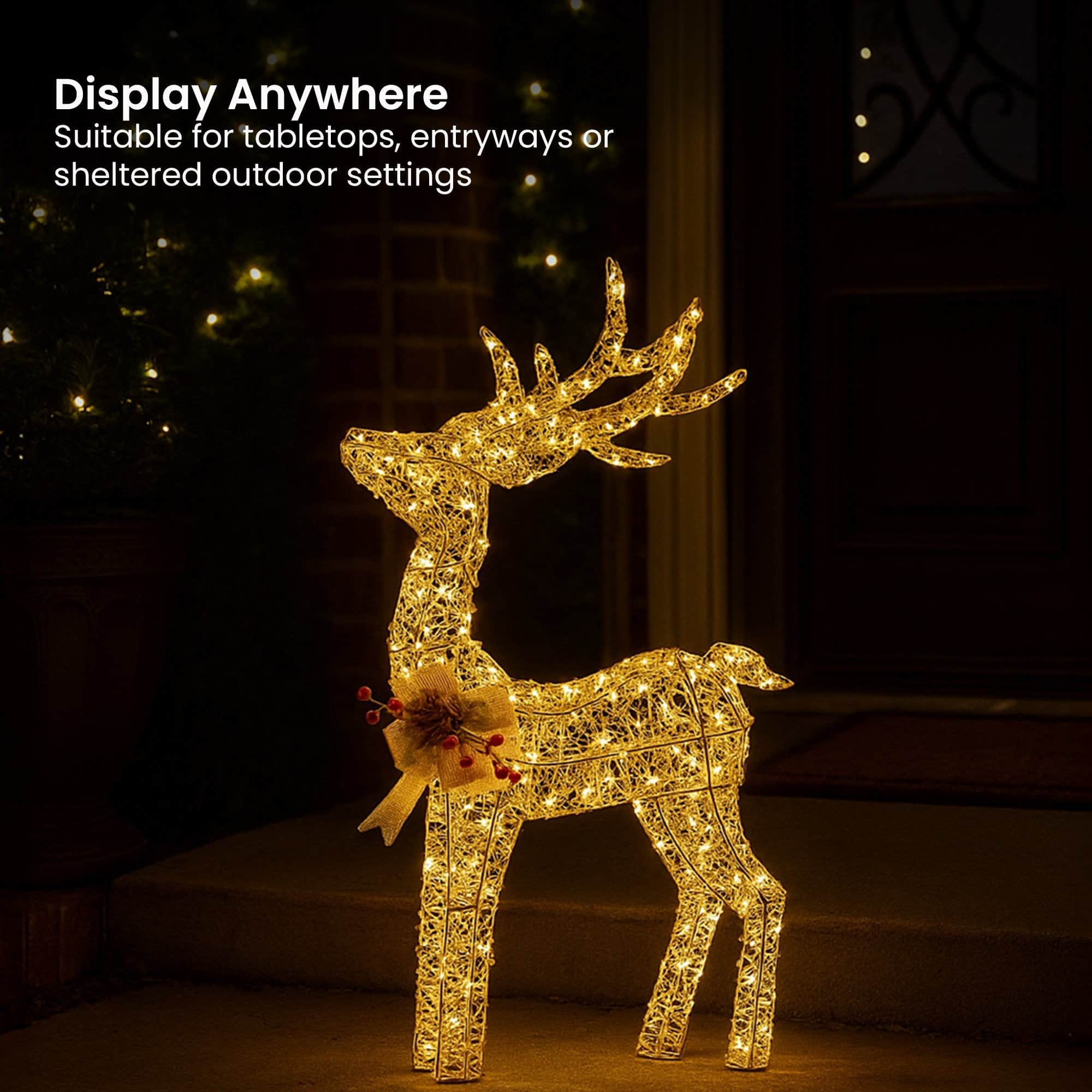 Light-Up Christmas Reindeer with Warm White LEDs