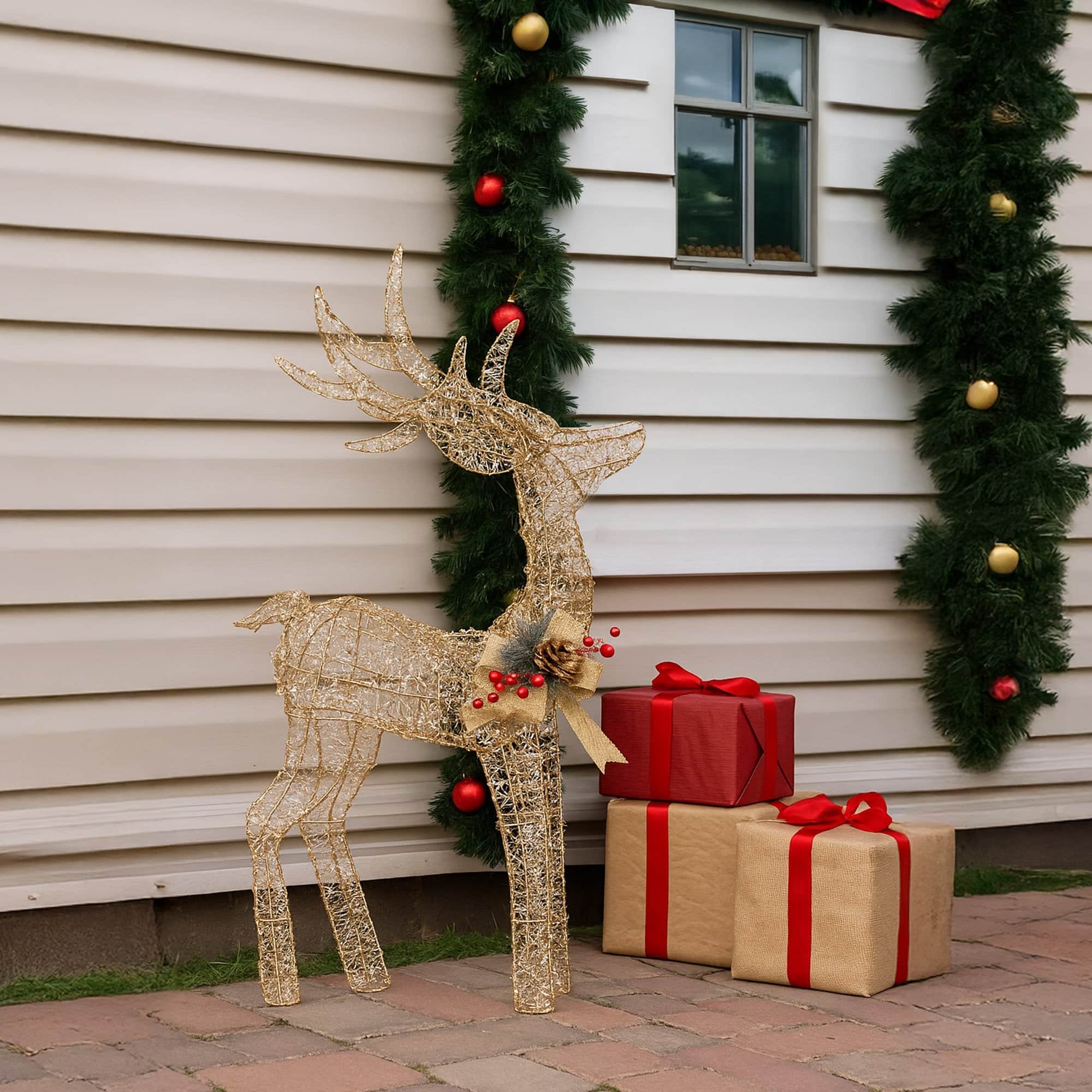 Light-Up Christmas Reindeer with Warm White LEDs