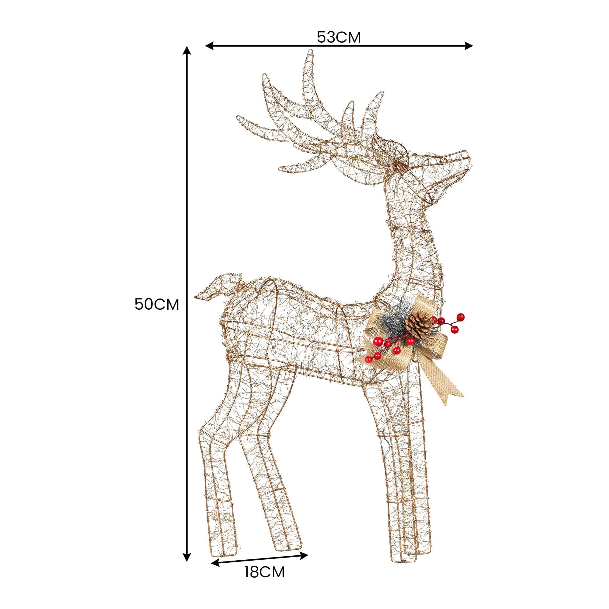 Light-Up Christmas Reindeer with Warm White LEDs