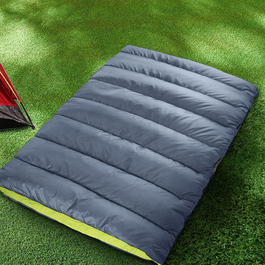 Double Sleeping Bag Bags Outdoor Grey - Lightweight Camping Hiking