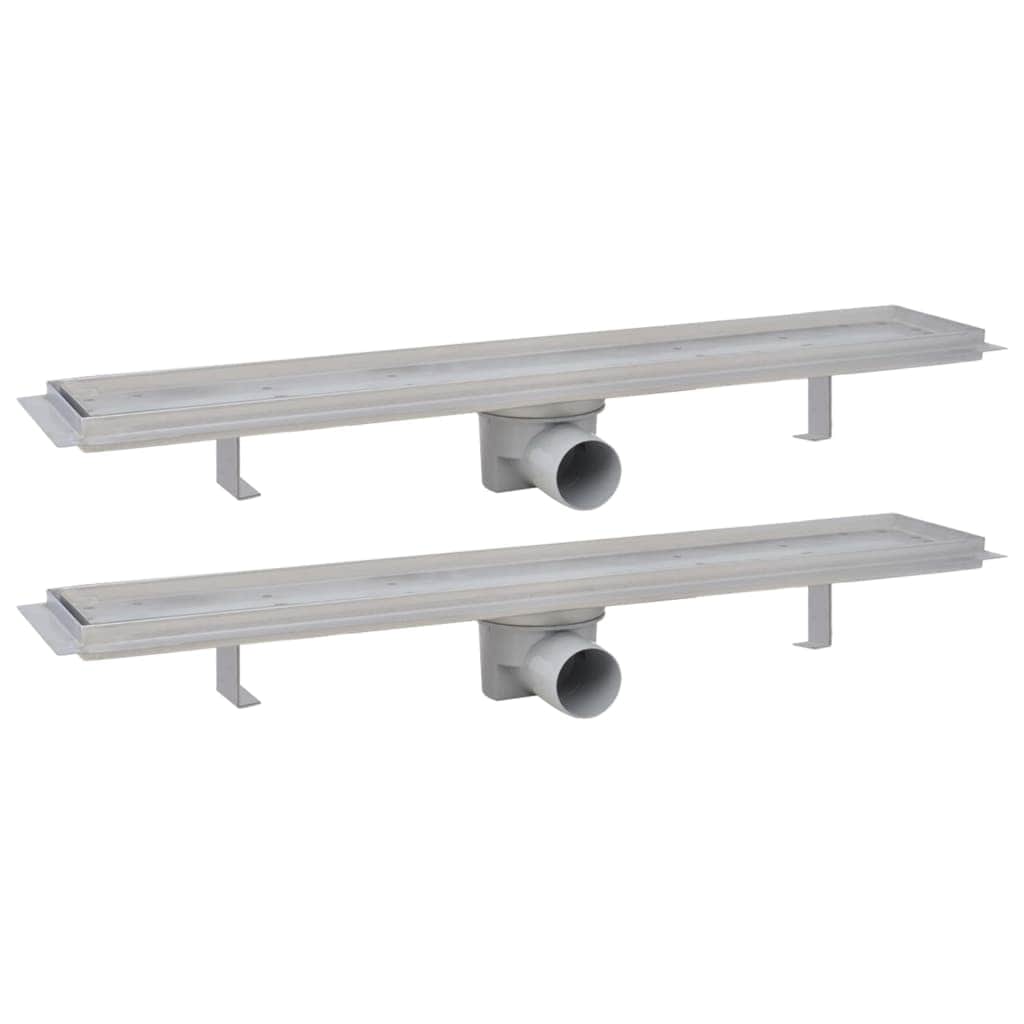 Linear Shower Drain 2 pcs, Stainless Steel