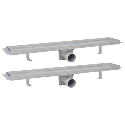Linear Shower Drain 2 pcs, Stainless Steel