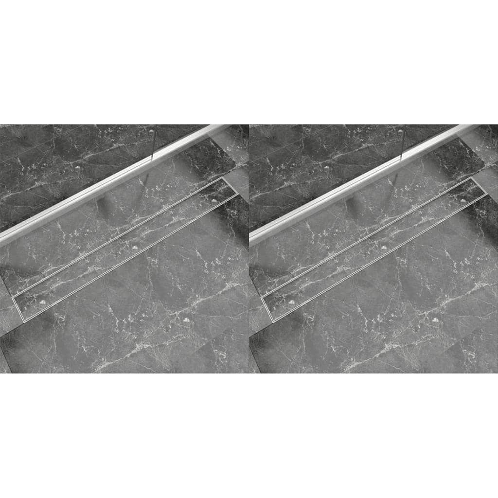 Linear Shower Drain 2 pcs Stainless Steel