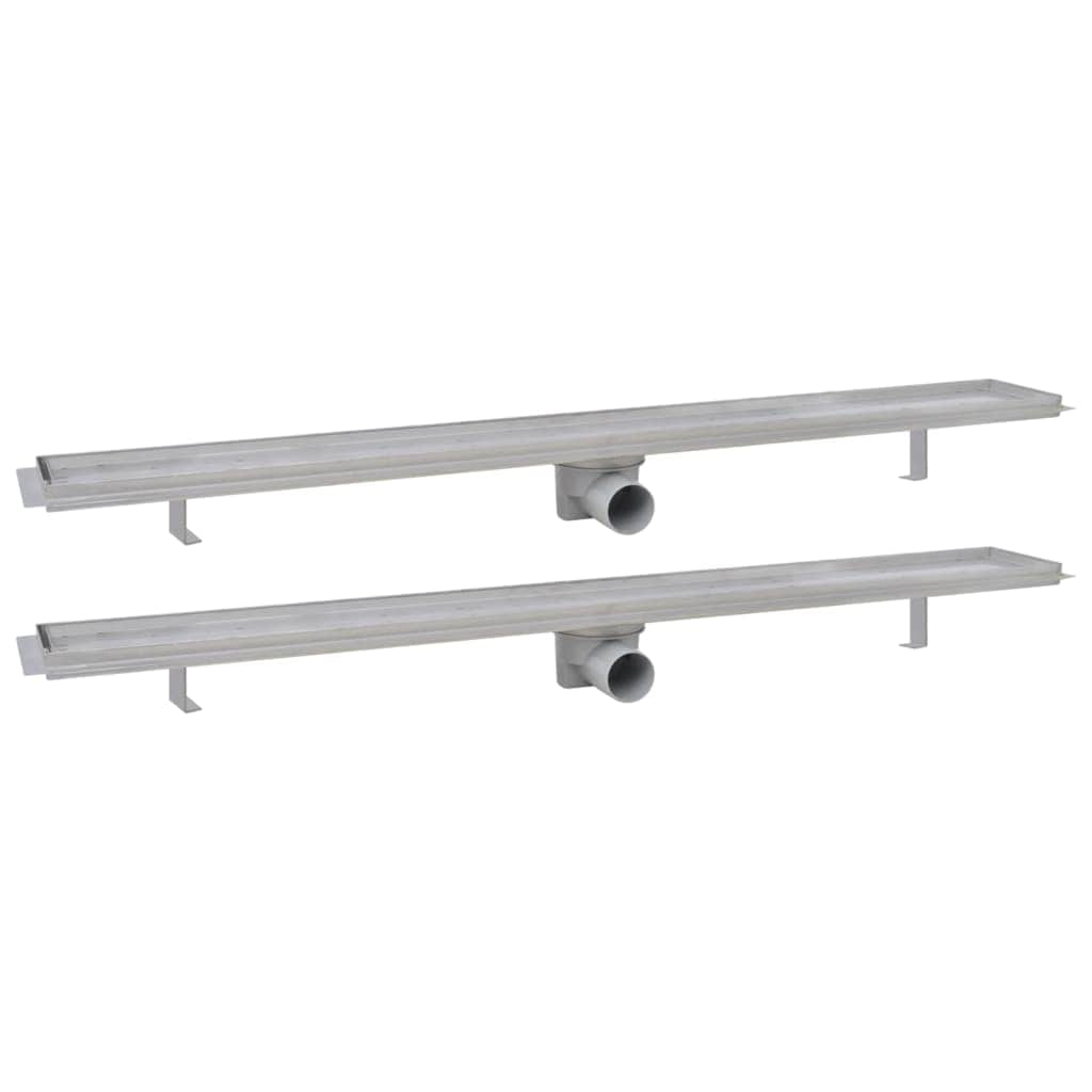 Linear Shower Drain 2 pcs Stainless Steel