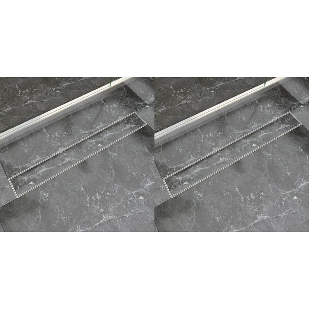 Linear Shower Drain 2 pcs -Stainless Steel