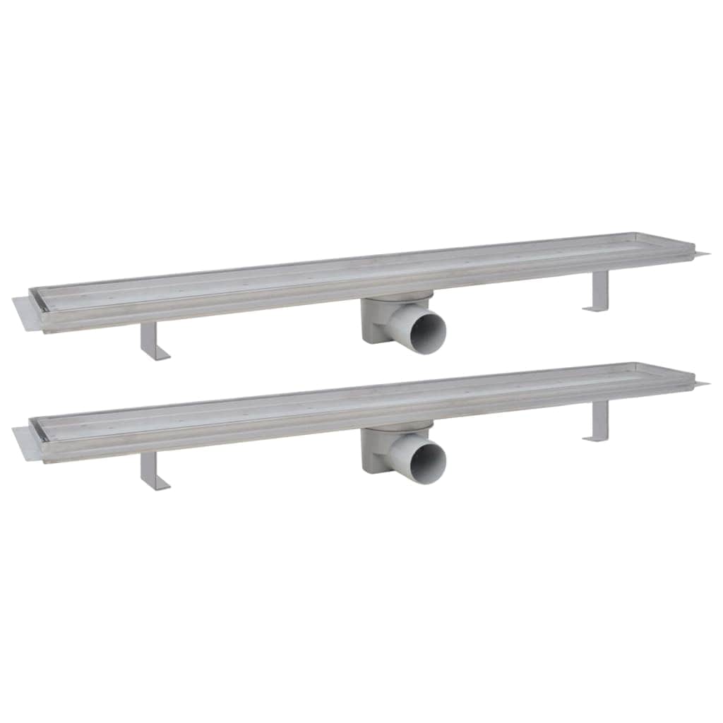 Linear Shower Drain 2 pcs -Stainless Steel