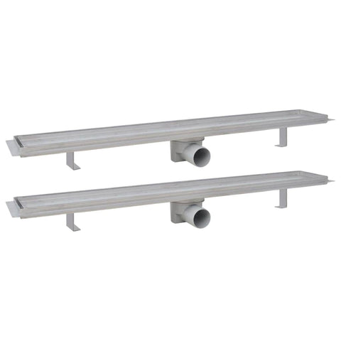 Linear Shower Drain 2 pcs -Stainless Steel