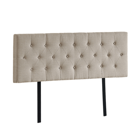 Chic Linen Fabric Double Bed Deluxe Headboard - Beige