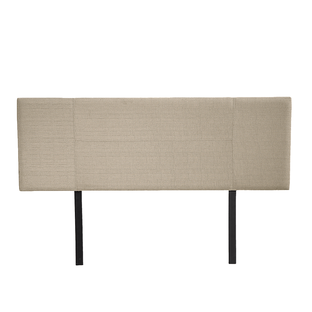 Linen Fabric Double Bed Headboard Bedhead - Beige