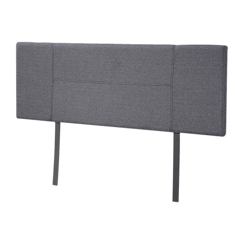 Linen Fabric Double Bed Headboard Bedhead - Grey