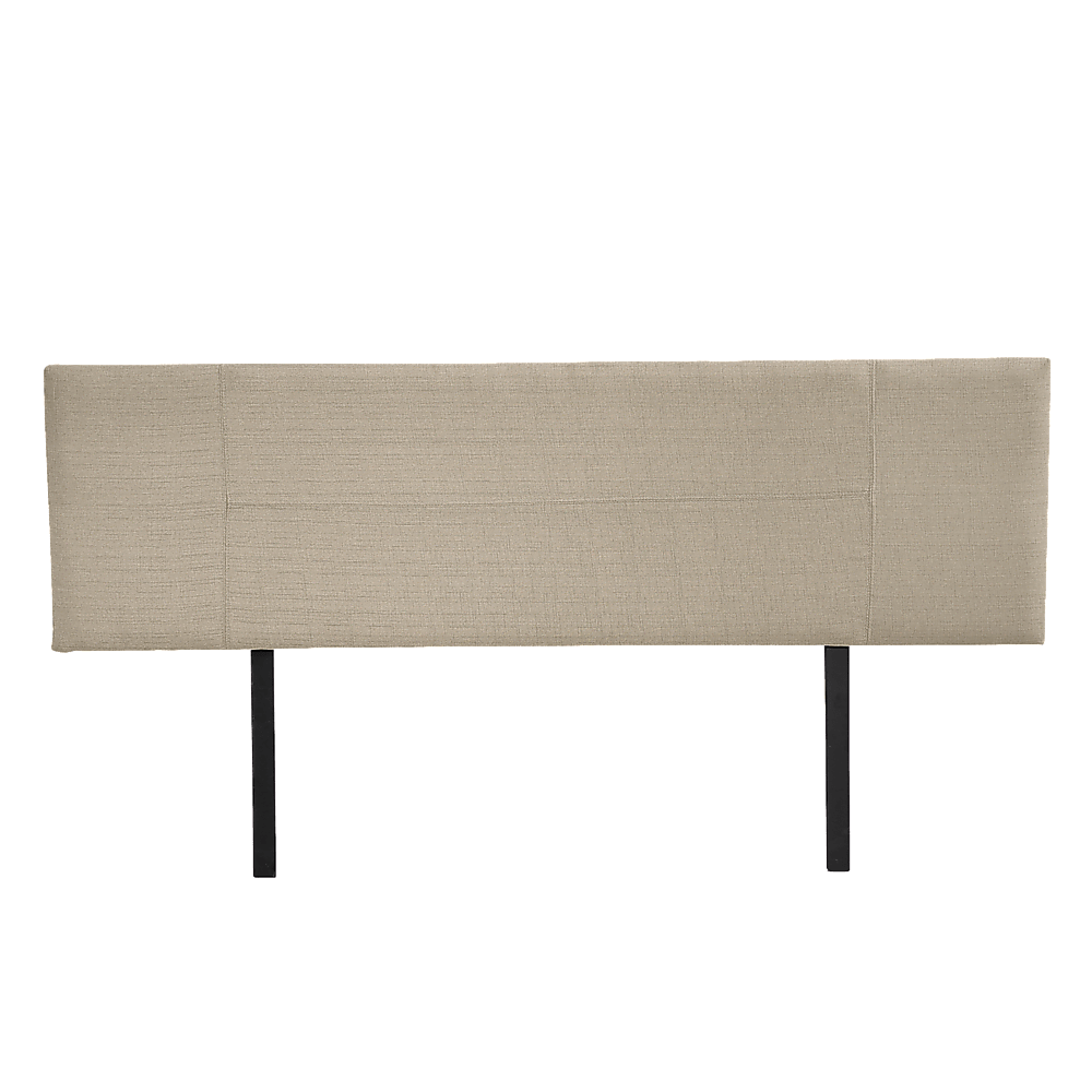 Linen Fabric King Bed Headboard Bedhead - Beige