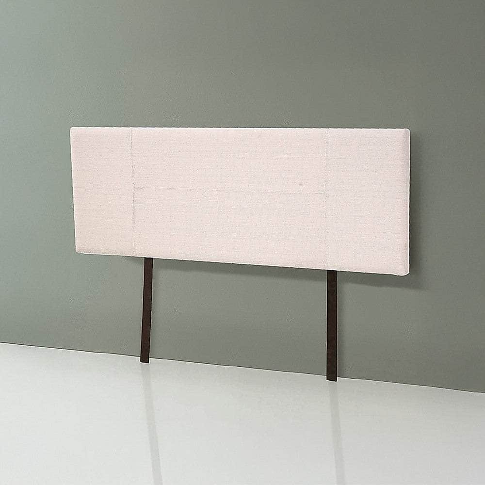 Linen Fabric Queen Bed Headboard Bedhead - Beige