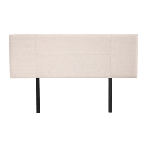 Linen Fabric Queen Bed Headboard Bedhead - Beige