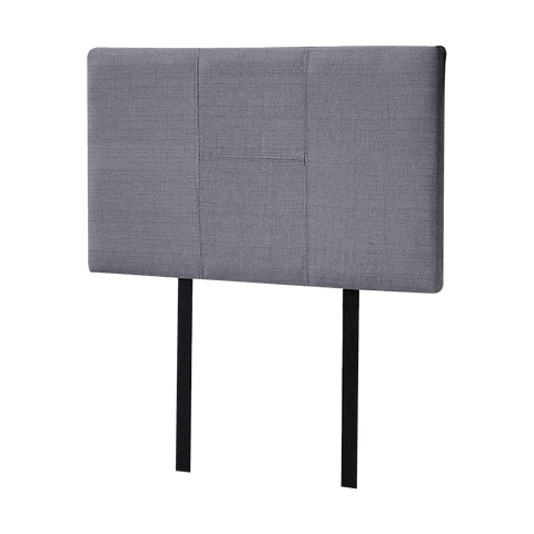 Linen Fabric Single Bed Headboard Bedhead - Grey