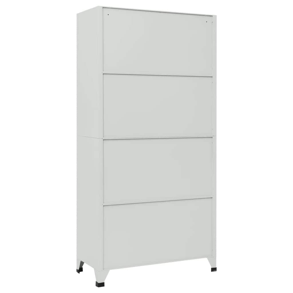 Locker Cabinet with 6 Compartments Steel Grey