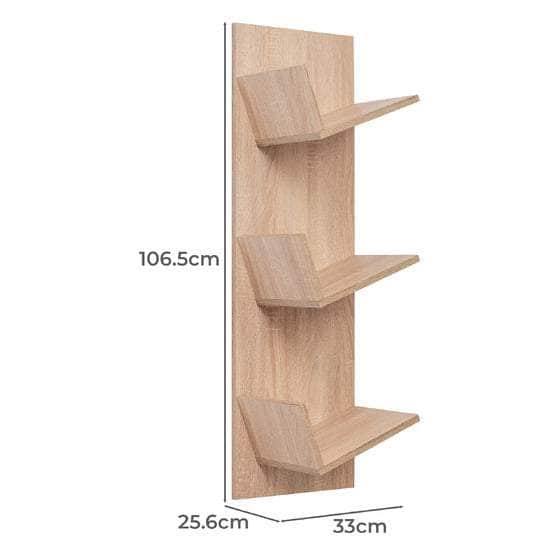 London Display Shelf - Natural Oak/White