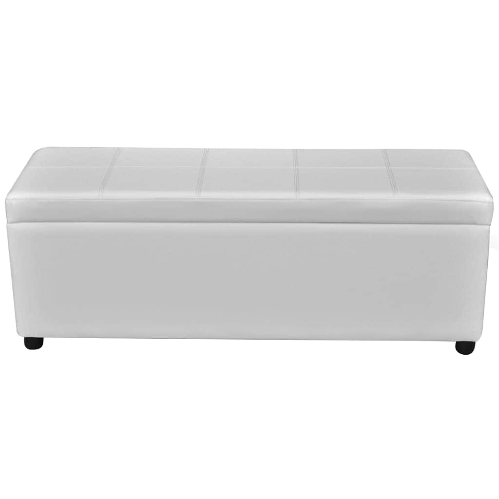 Long Storage Bench Wood White