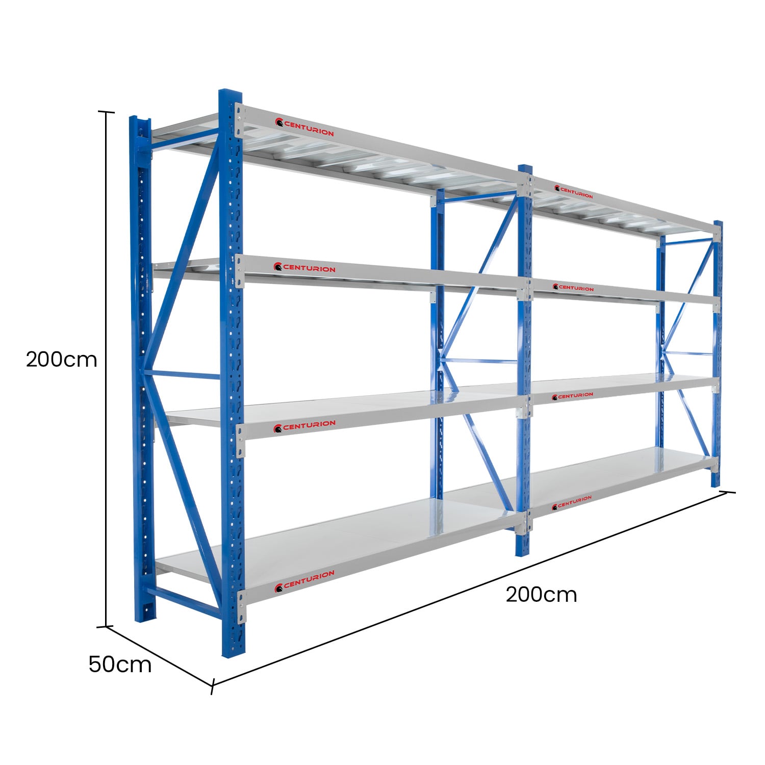 Heavy Duty Steel Shelving 2m 800kg double