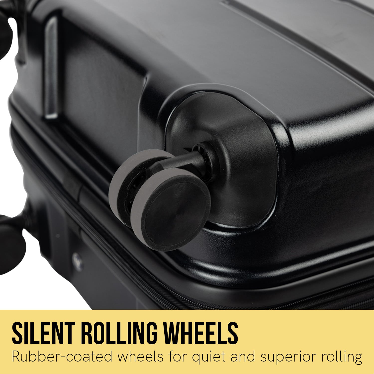 Hard Shell Suitcase 20in Black 38x23x55cm