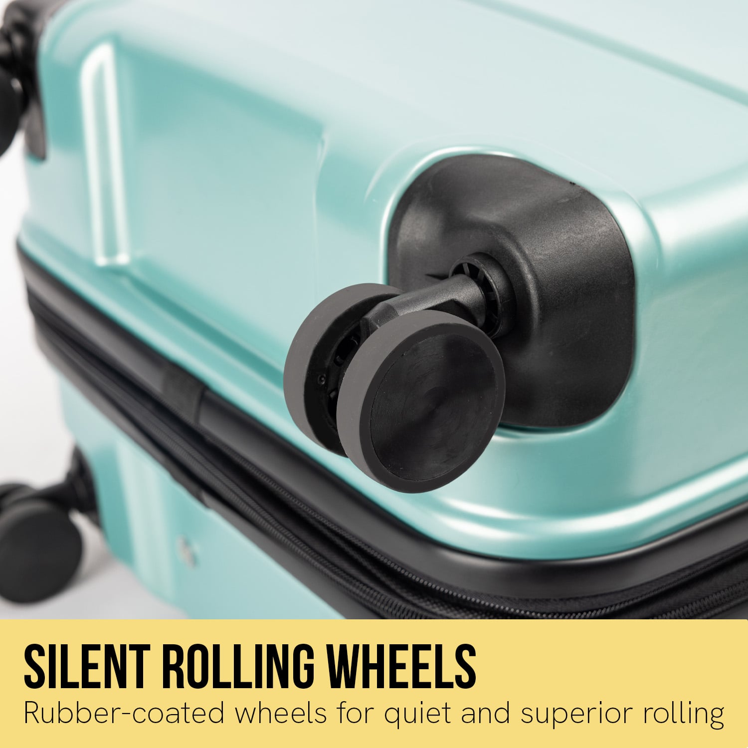 24in Hard Shell Suitcase Electric Teal 44x27x66cm
