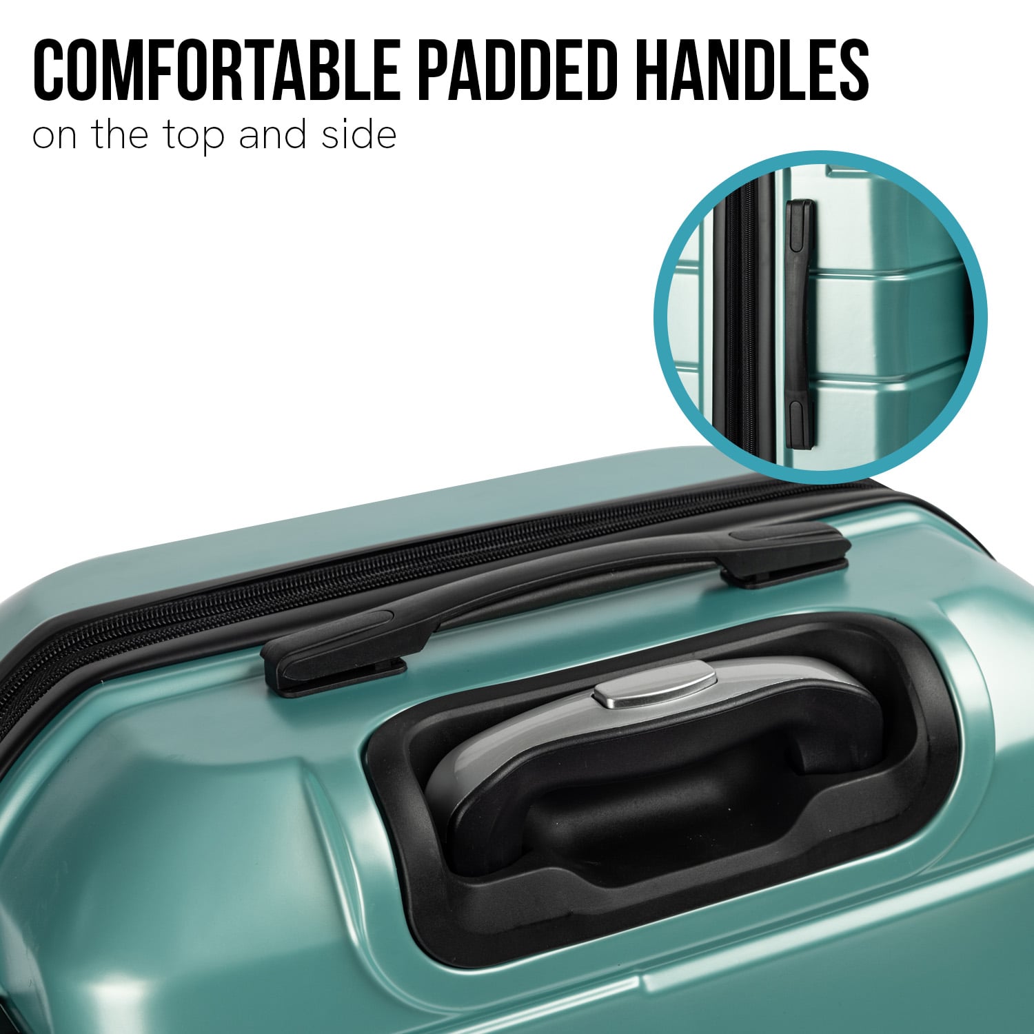 24in Hard Shell Suitcase Electric Teal 44x27x66cm