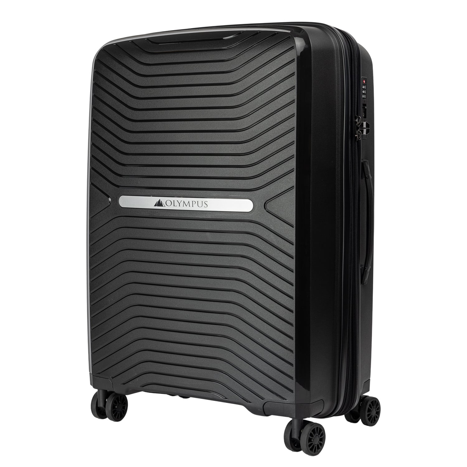 Black suitcase 44x27x66cm, side view