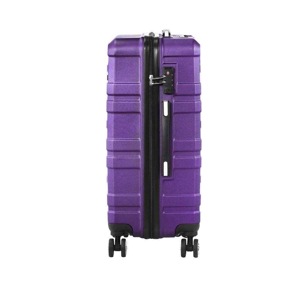 Luggage Suitcase Trolley Set Travel TSA Lock Pink/Purple