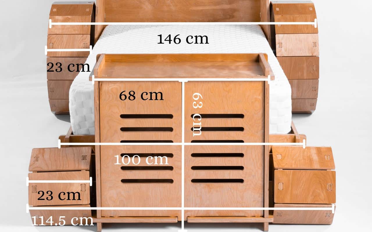 Lumina Bed Frame Suite Storage Design Wooden Frame King Size