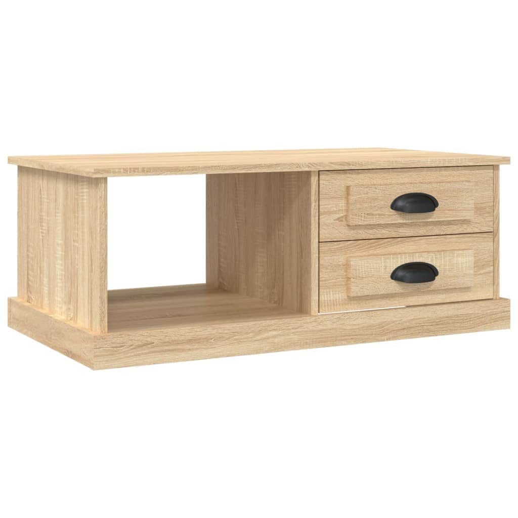 Luminous Minimalism: White Engineered Wood Coffee Table