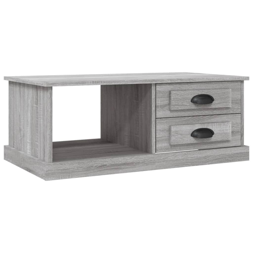 Luminous Minimalism: White Engineered Wood Coffee Table