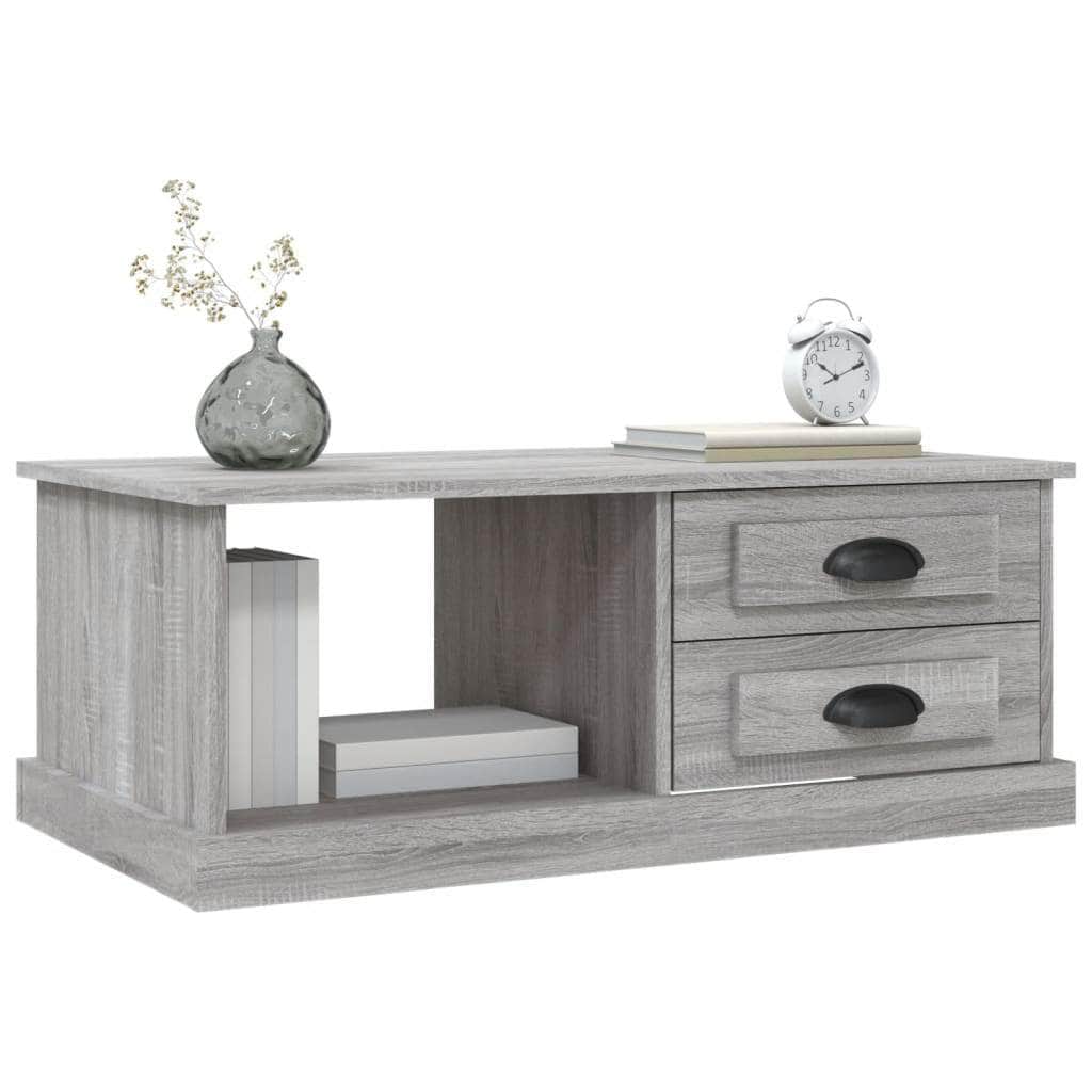 Luminous Minimalism: White Engineered Wood Coffee Table