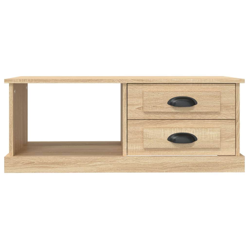 Luminous Minimalism: White Engineered Wood Coffee Table