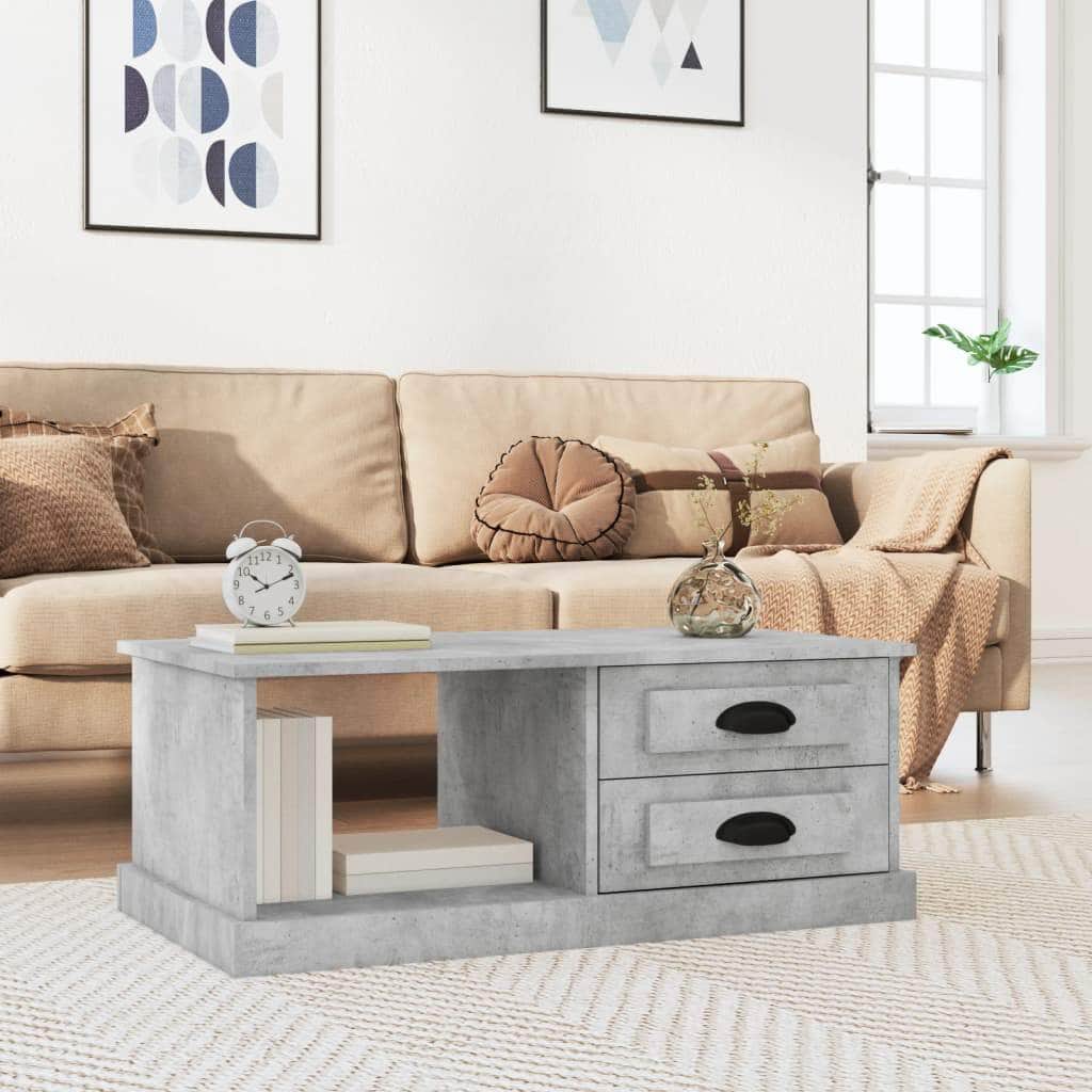 Luminous Minimalism: White Engineered Wood Coffee Table
