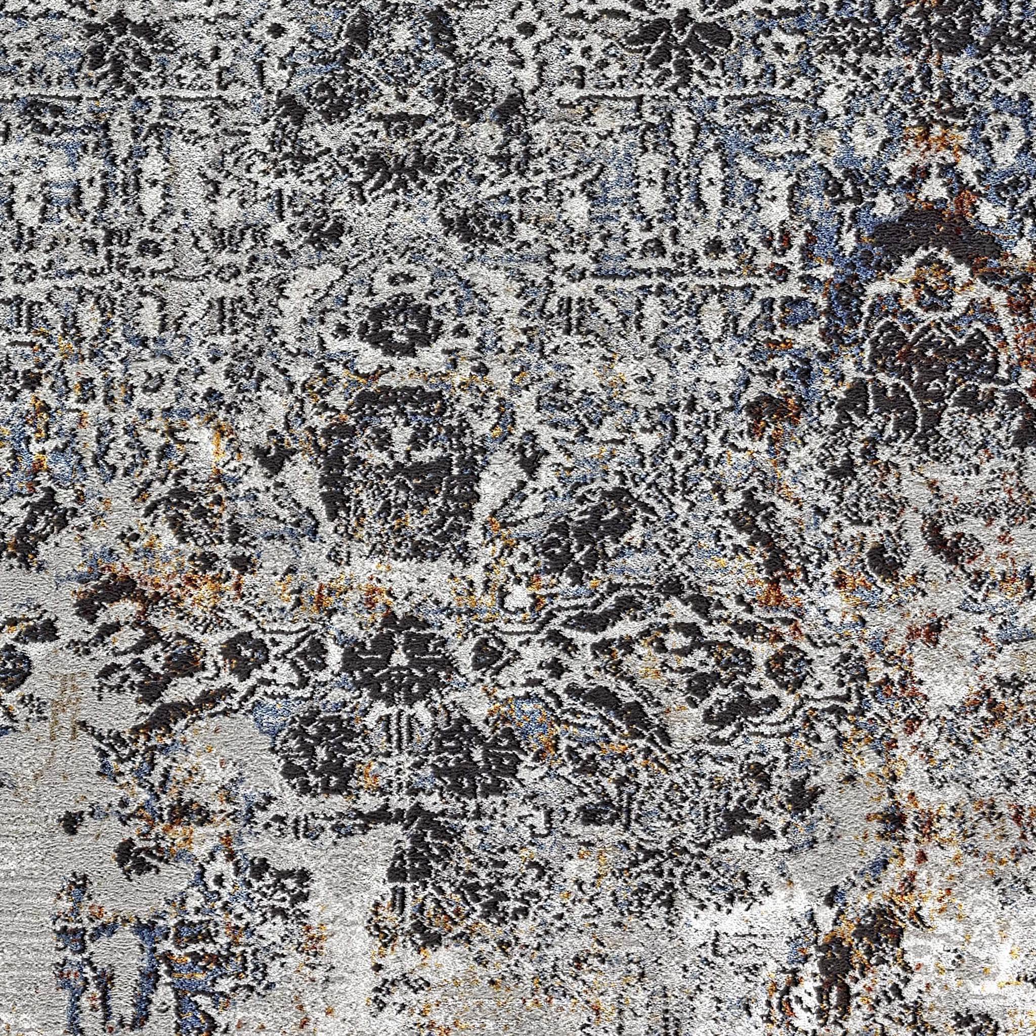 Luxe Vintage Textured Rug - Light Grey - 80X150