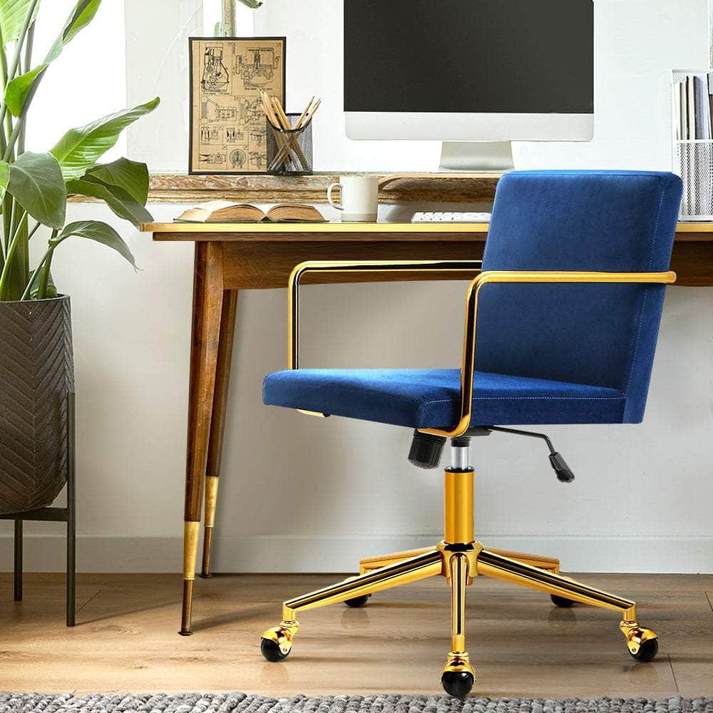 Luxurious Velvet Office Chair Executive Computer Chairs-Royal blue