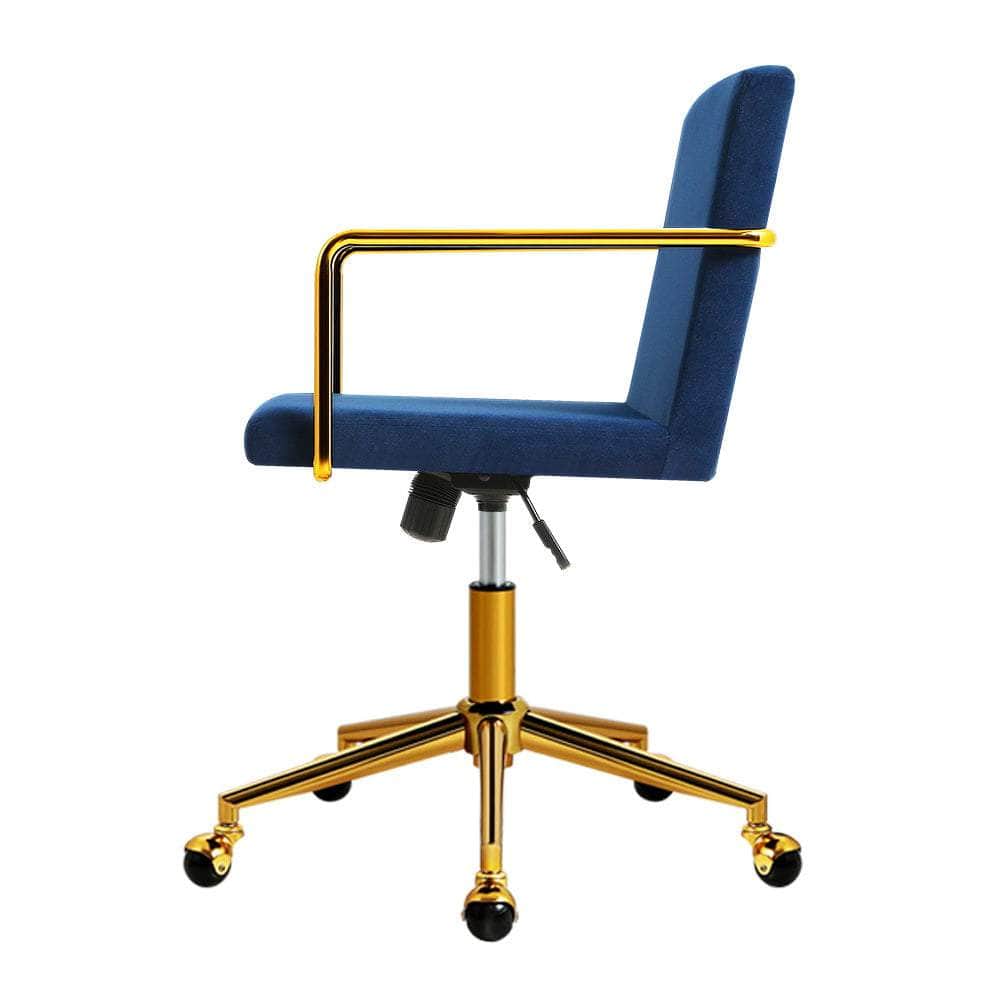 Luxurious Velvet Office Chair Executive Computer Chairs-Royal blue