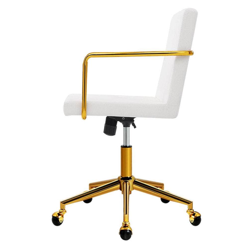 Luxurious Velvet Office Chair Executive Computer Chairs-White