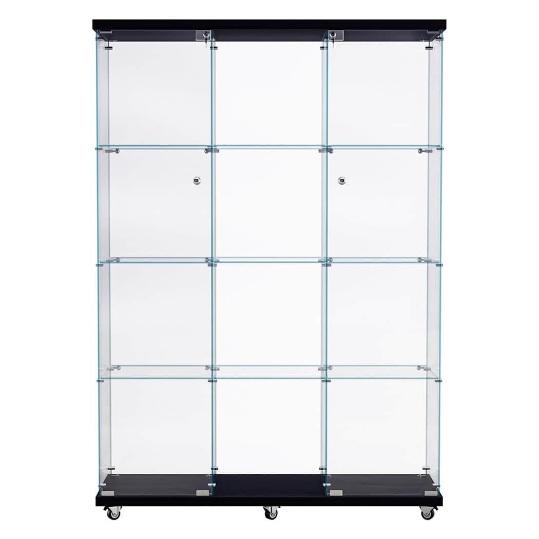 Luxury 169cm Tall Glass Display Cabinet 4 Tier  Scandi Inspired