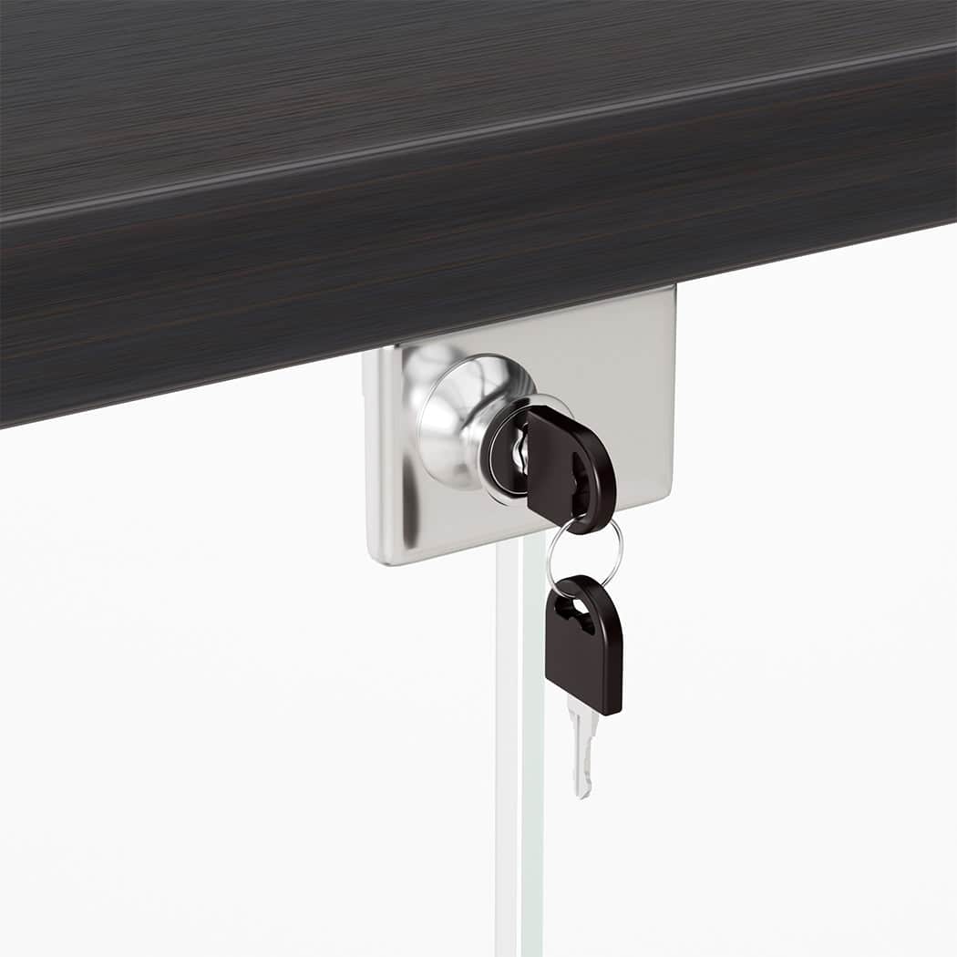 Luxury 169cm Tall Glass Display Cabinet 4 Tier  Scandi Inspired