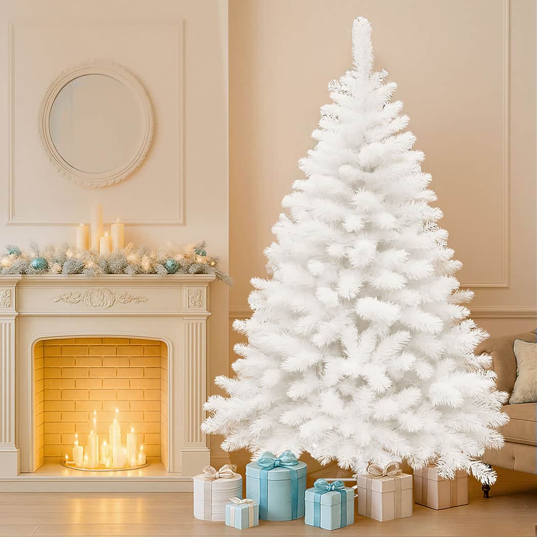 Luxury 2.1M 900 Tips White Christmas Tree  High Back Support