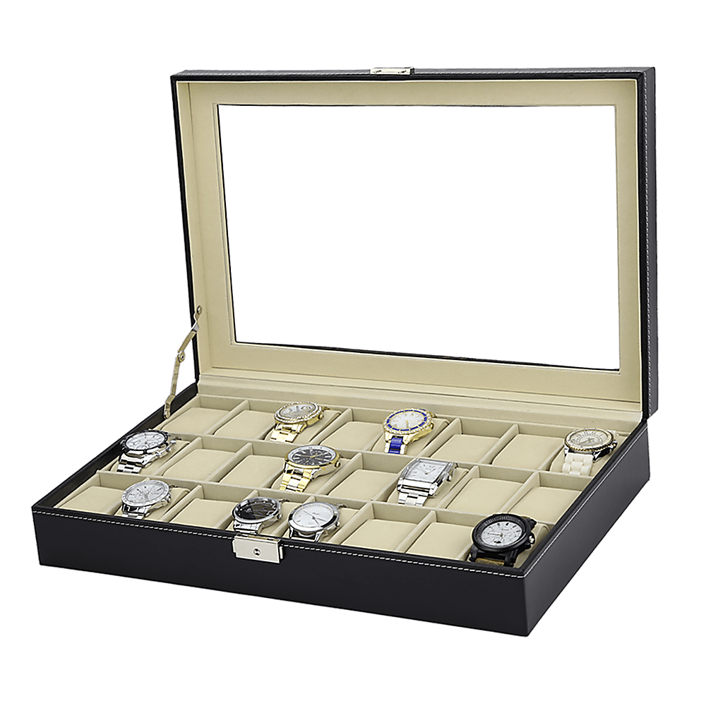 Luxury 24 Slot Watch Display Case