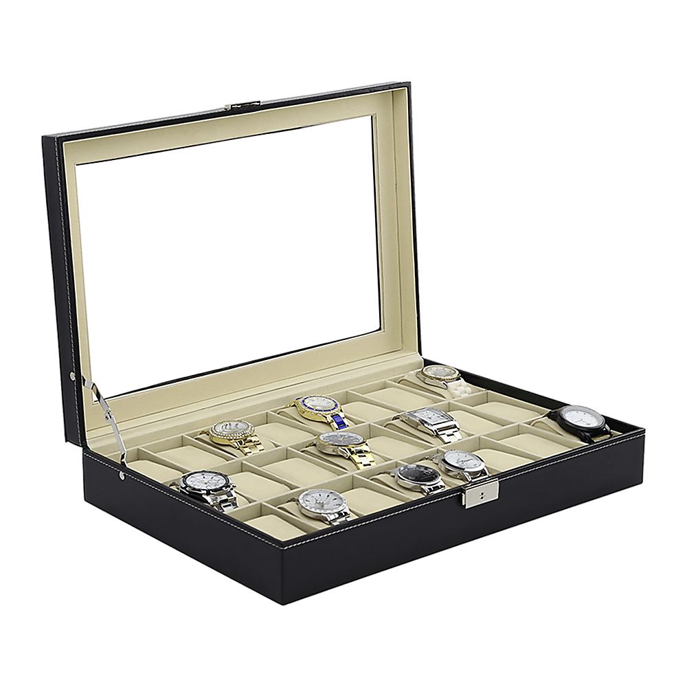 Luxury 24 Slot Watch Display Case