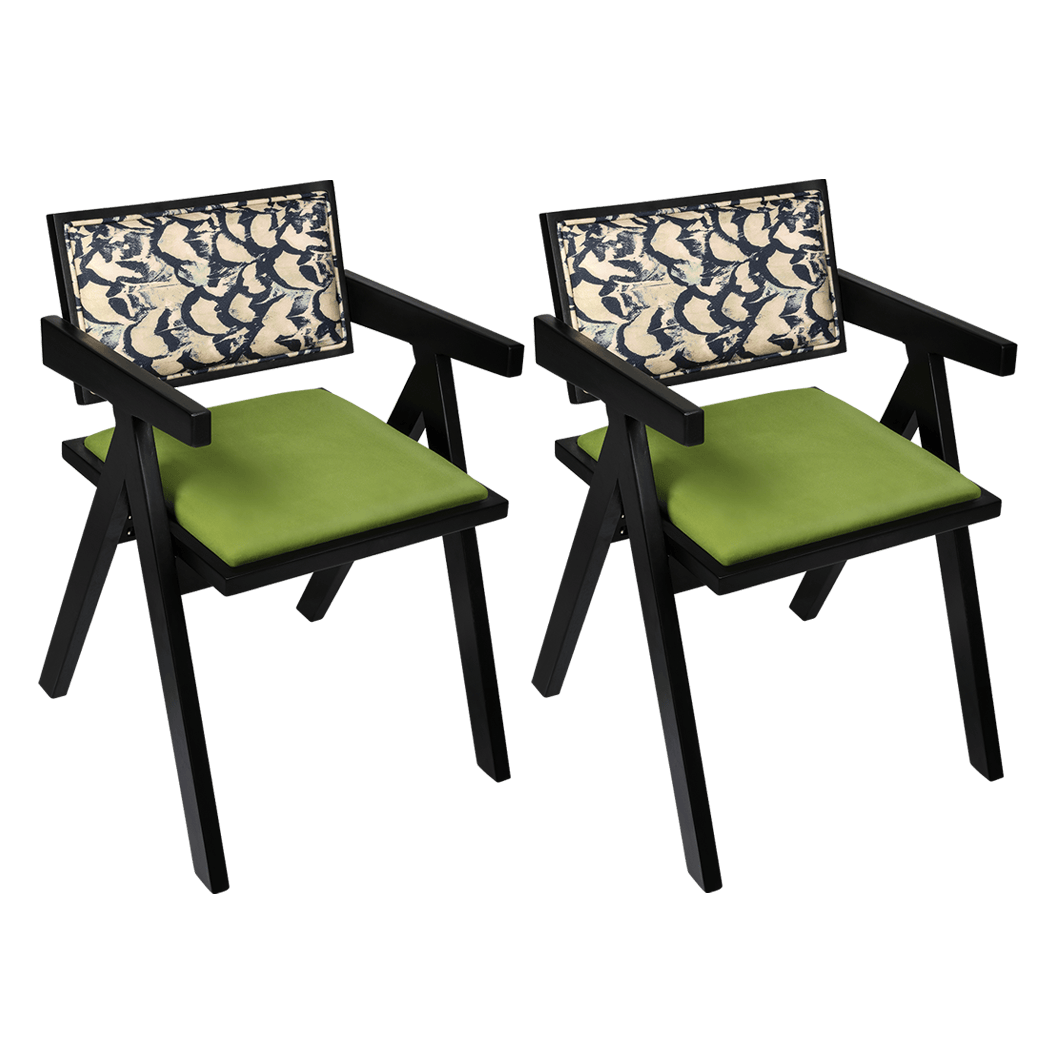 Luxury 2X Dining Chair Retro Backrest Chair  Sleek Modern Look