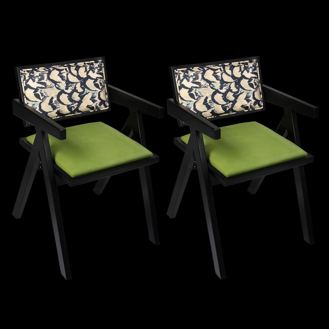 Luxury 2X Dining Chair Retro Backrest Chair  Sleek Modern Look