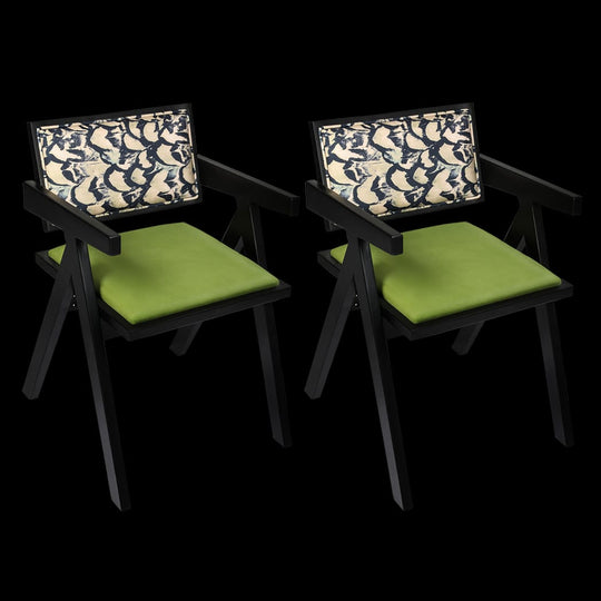 Luxury 2X Dining Chair Retro Backrest Chair  Sleek Modern Look