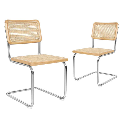 Luxury 2x Rattan Chair Dining Chairs  Scandi Inspired Design