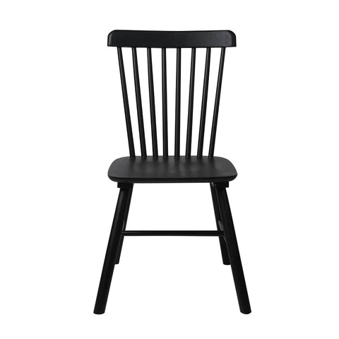 Luxury 6x Dining Chairs Kitchen Winsor Black  Wood Finish Classic